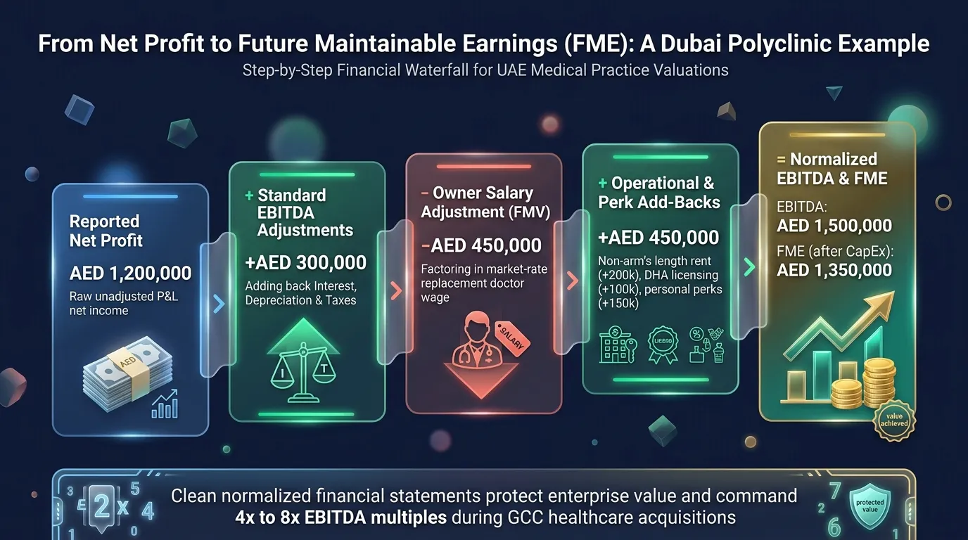 From Net Profit to Future Maintainable Earnings: A Dubai Polyclinic Example